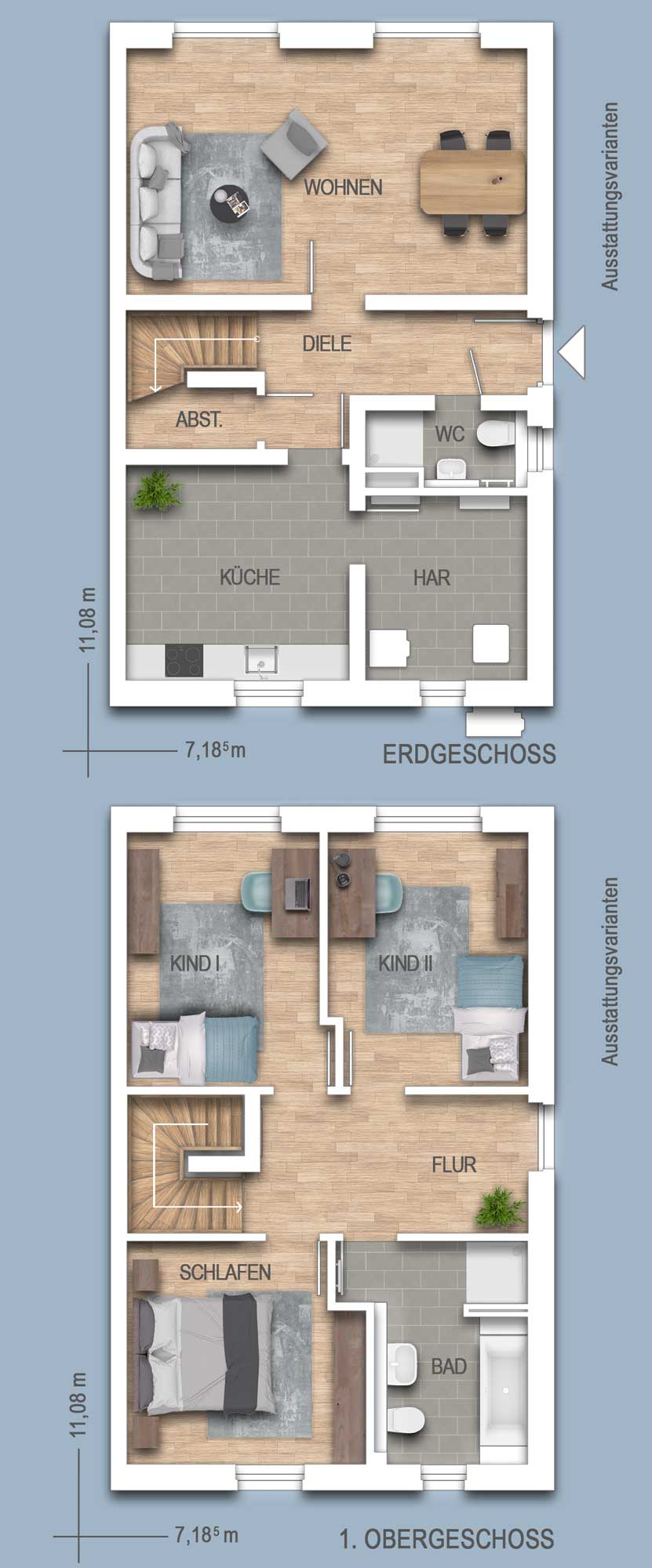 Grundriss Doppelhaushälfte 05 DZ 551