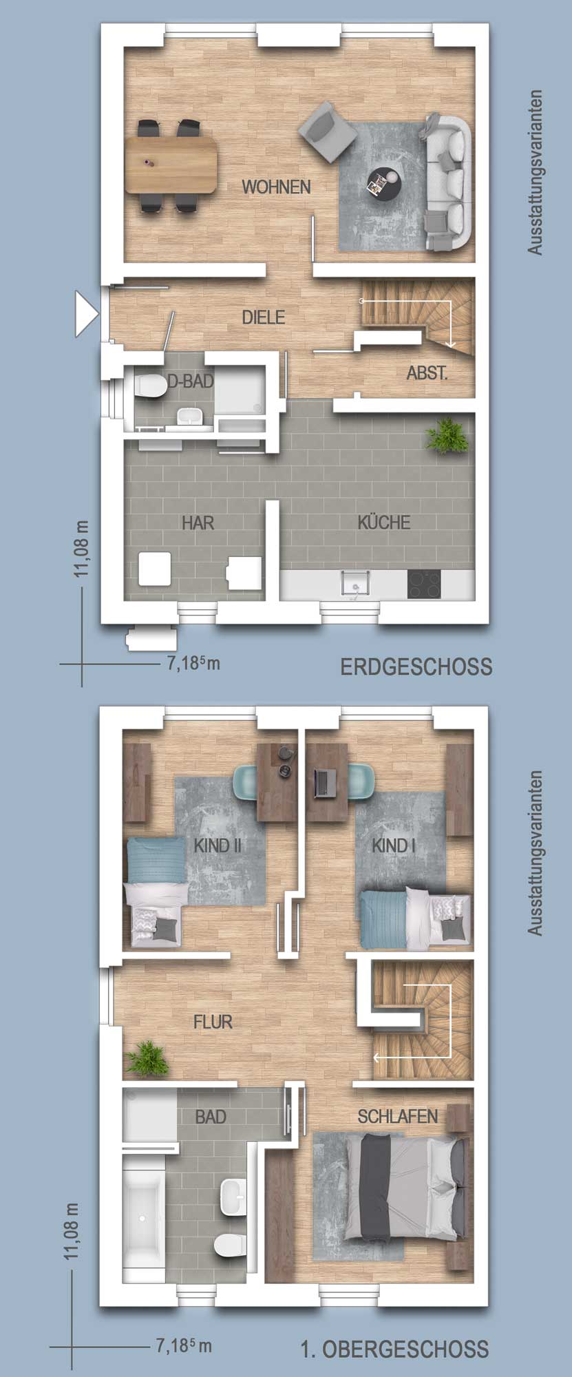 Grundriss Doppelhaushälfte 06 DZ 551