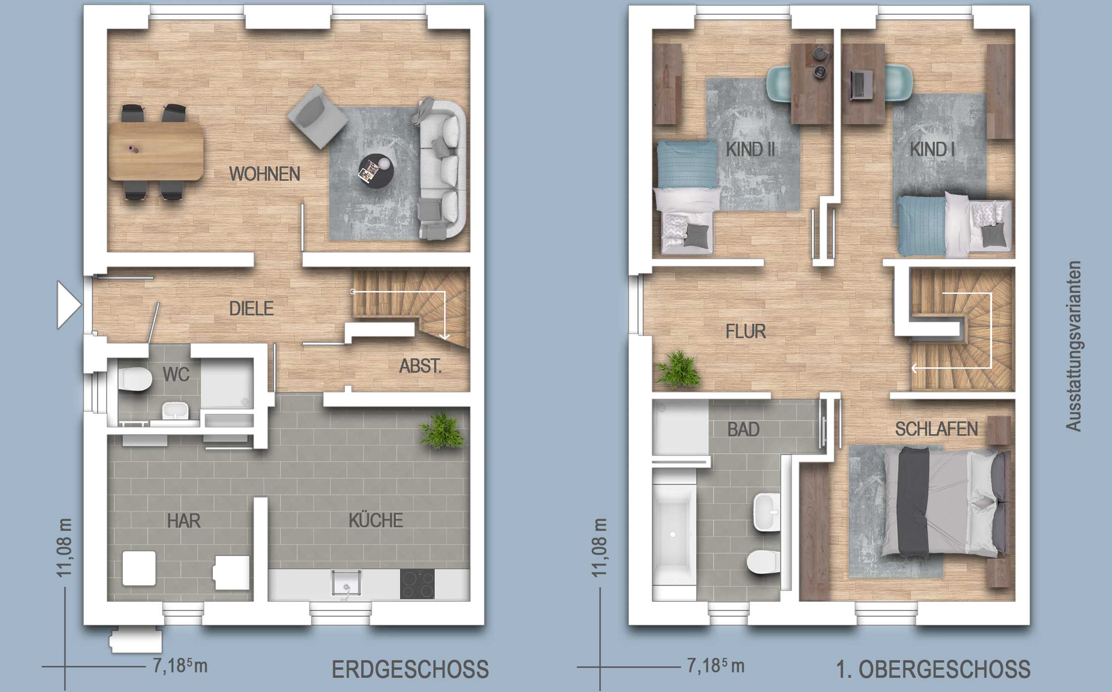 Grundriss Doppelhaushälfte 05 DZ 551